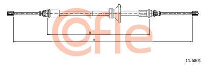 Cable Pull, parking brake COFLE 92.11.6801