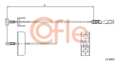 Cable Pull, parking brake COFLE 92.11.6802