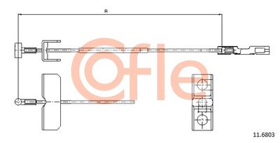 Cable Pull, parking brake COFLE 92.11.6803