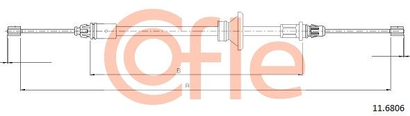 COFLE 92.11.6806 Cable Pull, parking brake
