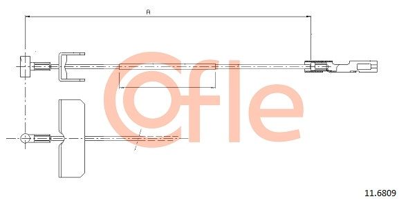 COFLE 92.11.6809 Cable Pull, parking brake