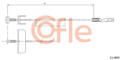 Cable Pull, parking brake COFLE 92.11.6809
