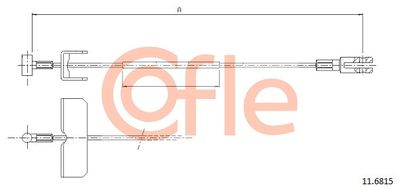Cable Pull, parking brake COFLE 92.11.6815