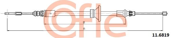 COFLE 92.11.6819 Cable Pull, parking brake
