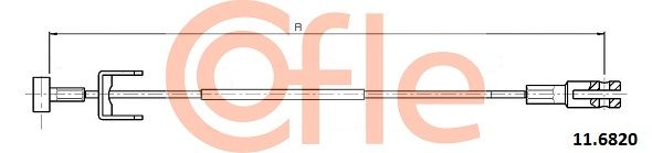 COFLE 92.11.6820 Cable Pull, parking brake