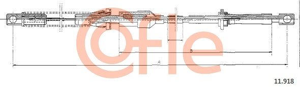 COFLE 92.11.918 Accelerator Cable