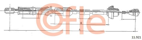 COFLE 92.11.921 Accelerator Cable