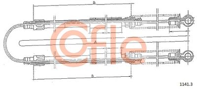 Cable Pull, parking brake COFLE 92.1141.3
