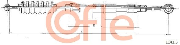 COFLE 92.1141.5 Cable Pull, parking brake