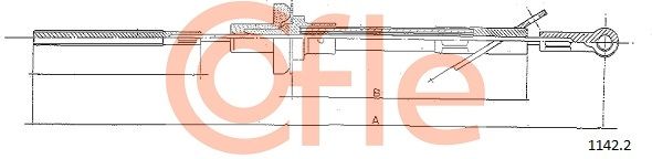COFLE 92.1142.2 Cable Pull, clutch control
