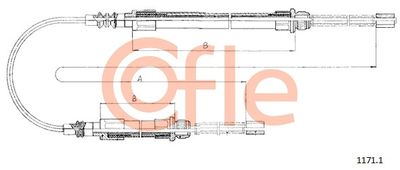 Cable Pull, parking brake COFLE 92.1171.1