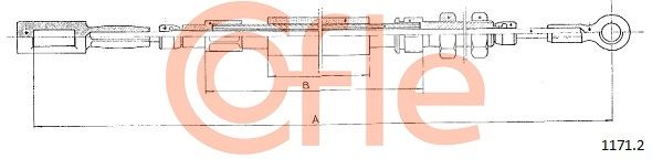 COFLE 92.1171.2 Cable Pull, parking brake