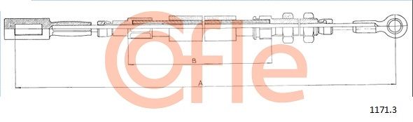 COFLE 92.1171.3 Cable Pull, parking brake