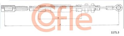 Cable Pull, parking brake COFLE 92.1171.3