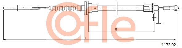 COFLE 92.1172.02 Cable Pull, clutch control