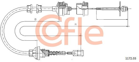 COFLE 92.1172.03 Cable Pull, clutch control