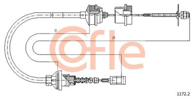 Cable Pull, clutch control COFLE 92.1172.2