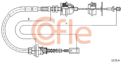 Cable Pull, clutch control COFLE 92.1172.4