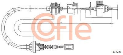 Cable Pull, clutch control COFLE 92.1172.6