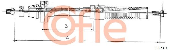 COFLE 92.1173.3 Accelerator Cable