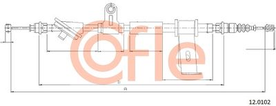Cable Pull, parking brake COFLE 92.12.0102