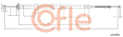 Cable Pull, parking brake COFLE 92.12.0701