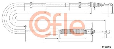 Cable Pull, parking brake COFLE 92.12.0703