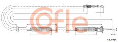 Cable Pull, parking brake COFLE 92.12.0709