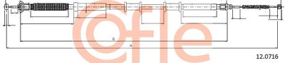 Cable Pull, parking brake COFLE 92.12.0716