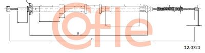 Cable Pull, parking brake COFLE 92.12.0724