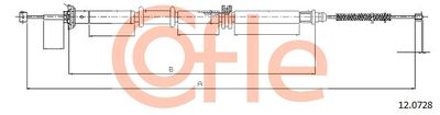 Cable Pull, parking brake COFLE 92.12.0728