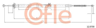 Cable Pull, parking brake COFLE 92.12.0730
