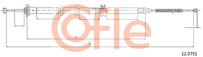Cable Pull, parking brake COFLE 92.12.0731