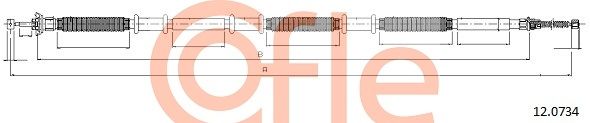 COFLE 92.12.0734 Cable Pull, parking brake
