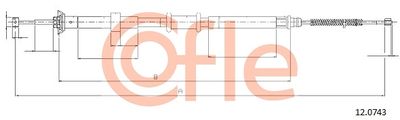 Cable Pull, parking brake COFLE 92.12.0743
