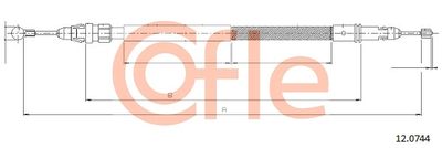 Cable Pull, parking brake COFLE 92.12.0744