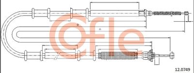 Cable Pull, parking brake COFLE 92.12.0749