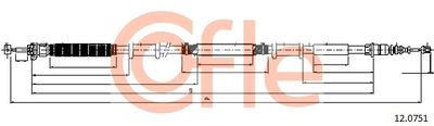 Cable Pull, parking brake COFLE 92.12.0751