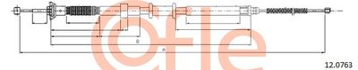 Cable Pull, parking brake COFLE 92.12.0763