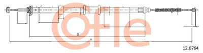 Cable Pull, parking brake COFLE 92.12.0764