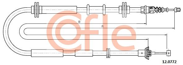 COFLE 92.12.0772 Cable Pull, parking brake