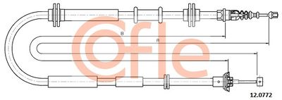 Cable Pull, parking brake COFLE 92.12.0772