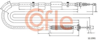 Cable Pull, parking brake COFLE 92.12.1501