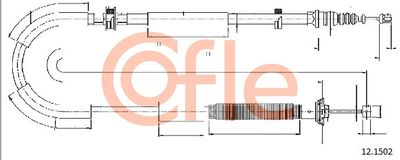 Cable Pull, parking brake COFLE 92.12.1502