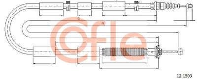Cable Pull, parking brake COFLE 92.12.1503