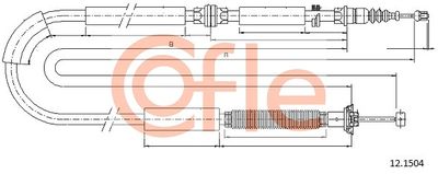 Cable Pull, parking brake COFLE 92.12.1504