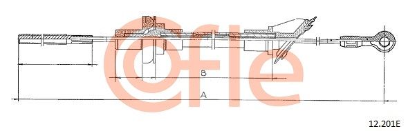 COFLE 92.12.201E Cable Pull, clutch control