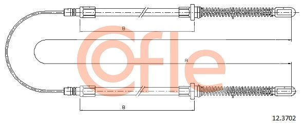 COFLE 92.12.3702 Cable Pull, parking brake