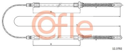 Cable Pull, parking brake COFLE 92.12.3702