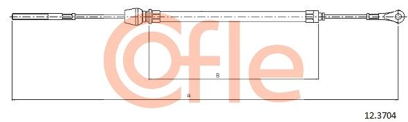 COFLE 92.12.3704 Cable Pull, parking brake